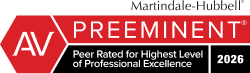 Martindale-Hubbell AV Preeminent peer-review rating, 2026
